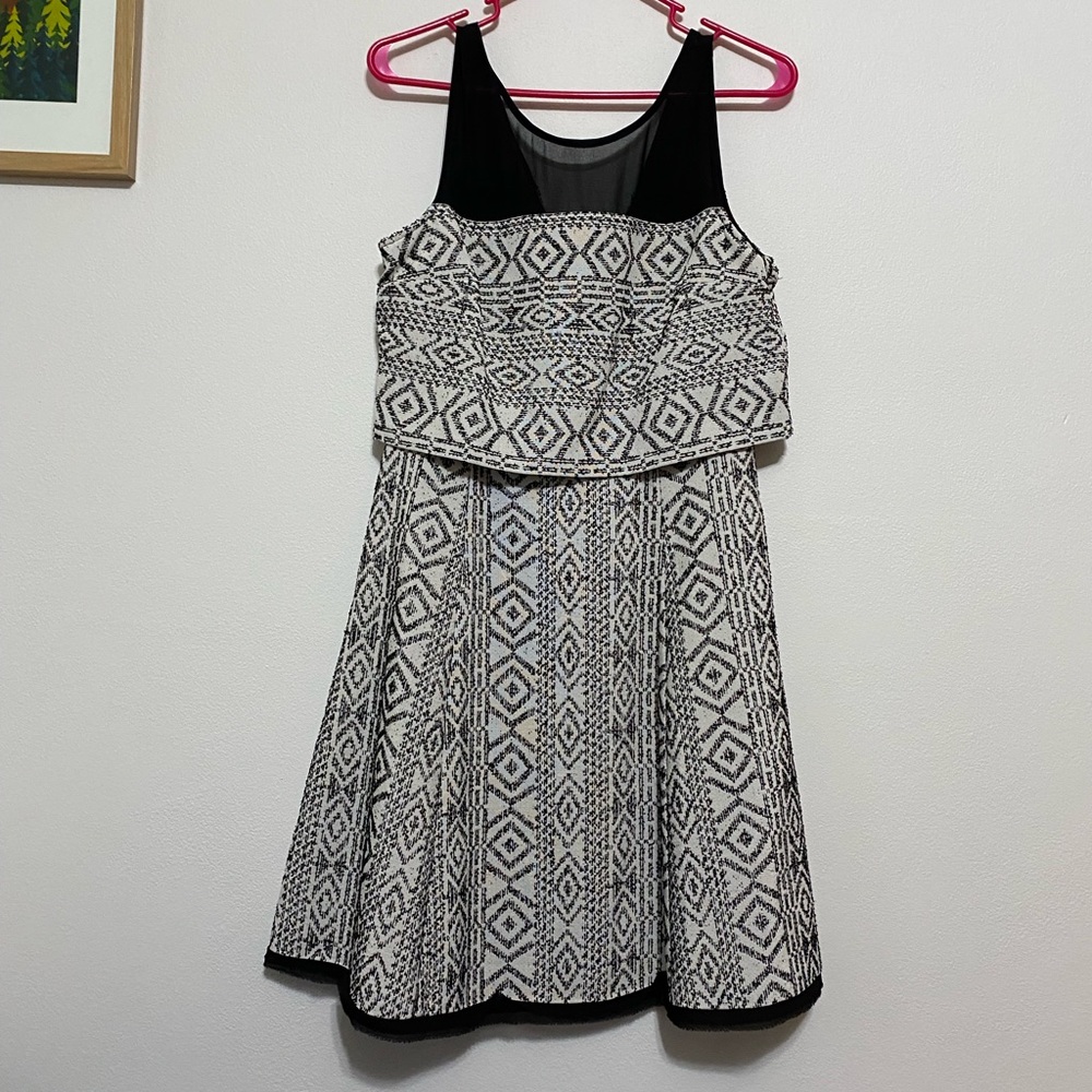 Black & White Geo Print Dress - RACHEL by Rachel Roy
